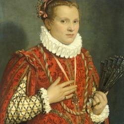 Jigsaw puzzle: Portrait of a Lady with a Fan