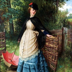 Jigsaw puzzle: Lady at the gate