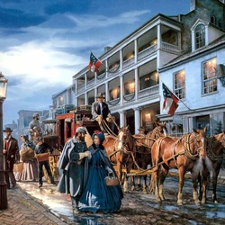 Jigsaw puzzle: Stagecoach meeting