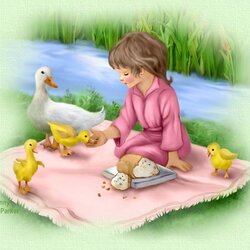Jigsaw puzzle: Feeding ducks