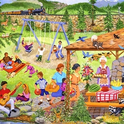 Jigsaw puzzle: Picnic in the park