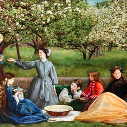 Jigsaw puzzle: Spring - Apple trees bloom