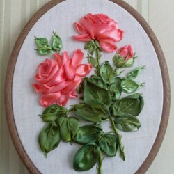 Jigsaw puzzle: Roses from ribbons