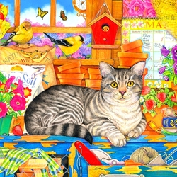 Jigsaw puzzle: Important cat