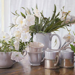 Jigsaw puzzle: White still life