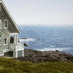 Jigsaw puzzle: House by the sea