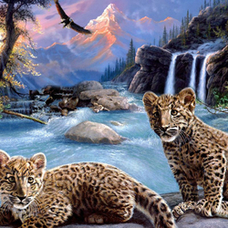 Jigsaw puzzle: Leopard cubs