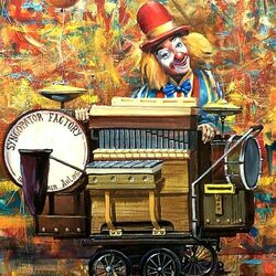 Jigsaw puzzle: Clown with organ