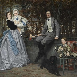 Jigsaw puzzle: Portrait of the Marquis and Marquise Miramon and their children