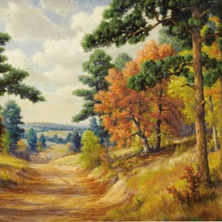 Jigsaw puzzle: Road through the forest