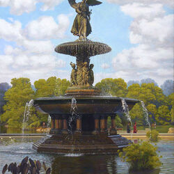 Jigsaw puzzle: Fountain in the park