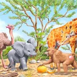 Jigsaw puzzle: Curious baby elephant