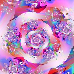Jigsaw puzzle: Fractal roses