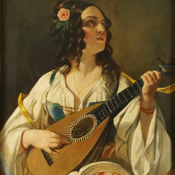 Jigsaw puzzle: Playing the lute