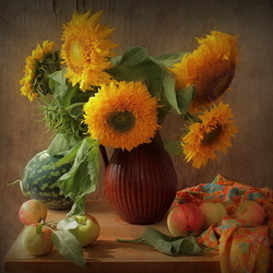Jigsaw puzzle: Sunflowers and fruits
