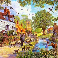 Jigsaw puzzle: Country life