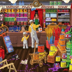Jigsaw puzzle: In a paint store