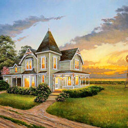 Jigsaw puzzle: House in the field