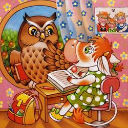 Jigsaw puzzle: Zhuzha and Uncle Owl