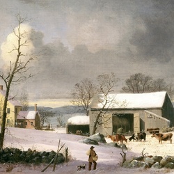 Jigsaw puzzle: Winter in the countryside