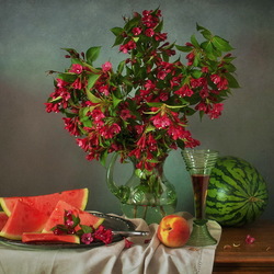 Jigsaw puzzle: Bouquets and watermelon