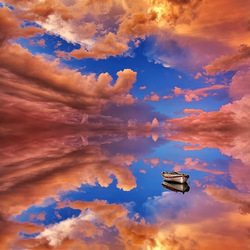 Jigsaw puzzle: Lake and sky