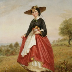 Jigsaw puzzle: Girl with apples