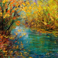 Jigsaw puzzle: Forest river