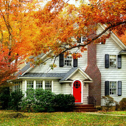 Jigsaw puzzle: House with a red door