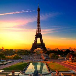 Jigsaw puzzle: Eiffel Tower at Sunset