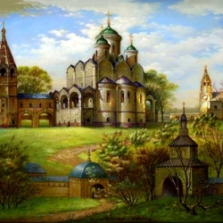 Jigsaw puzzle: Domes of Russia