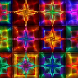 Jigsaw puzzle: Square fractal
