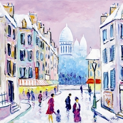 Jigsaw puzzle: Snowy day in Montmartre