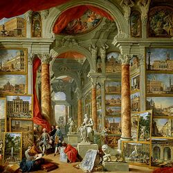 Jigsaw puzzle: Picture gallery with views of modern Rome