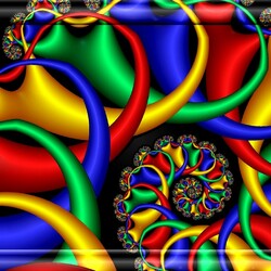 Jigsaw puzzle: Fractal spiral