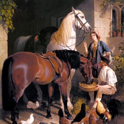 Jigsaw puzzle: By the stables