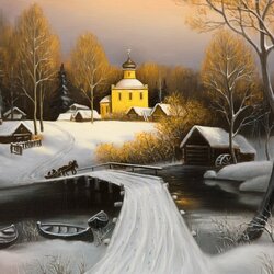 Jigsaw puzzle: Winter pastoral