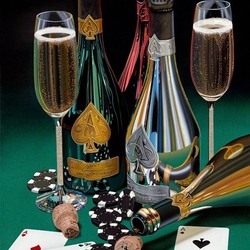 Jigsaw puzzle: Wine and cards