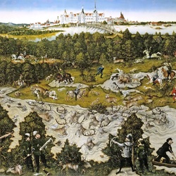 Jigsaw puzzle: Hunt in honor of Ferdinand I near Torgau castle