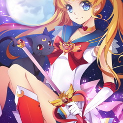 Jigsaw puzzle: Sailor Moon and Luna