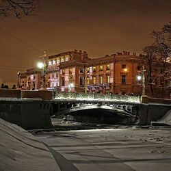 Jigsaw puzzle: Winter evening in St. Petersburg