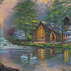 Jigsaw puzzle: Chapel in the forest