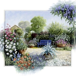 Jigsaw puzzle: Colored patio
