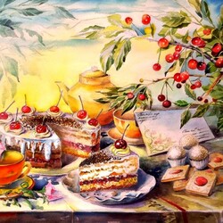 Jigsaw puzzle: Sweets for tea