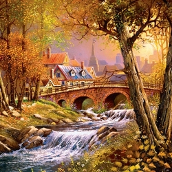 Jigsaw puzzle: Bridge over river
