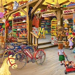 Jigsaw puzzle: In a toy store