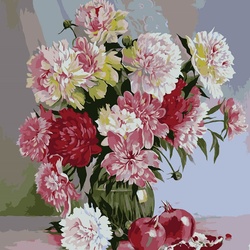 Jigsaw puzzle: Peonies and pomegranate