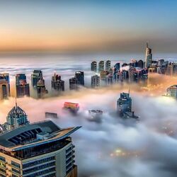 Jigsaw puzzle: Dubai in the fog