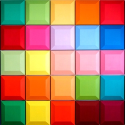 Jigsaw puzzle: Multicolored squares
