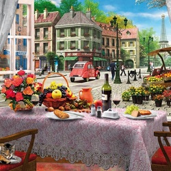 Jigsaw puzzle: View from the cafe window